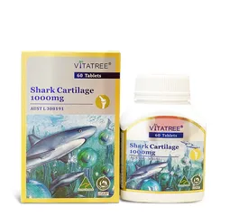 Viên uống bổ khớp sụn Vitatree Shark Catilage 1000mg 60 viên - Úc (Nhập khẩu, tem phụ)