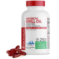 Combo 2 hộp Organic Krill Oil Omega 3 EPA DHA - 2000mg - 250 viên Mỹ - Bổ mắt, tim mạch