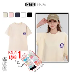 Áo Thun Nữ, Áo Phông Nam Nữ Unisex Tay Lỡ ICETEE Mã i48 Hình in Yummy Cat Cute Chất Cotton Form Rộng Phong Cách Ulzzang
