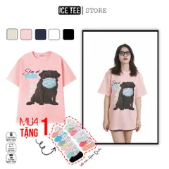 Áo thun ICETEE i09, Áo Phông, Áo Unisex, 100% Cotton, Tay Lỡ Form Oversize