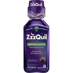 Siro hương Berry hỗ trợ ngủ ngon Vicks ZzzQuil Nighttime Sleep-Aid 354ml, Mỹ 672569