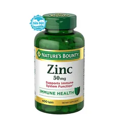 Nắp không chữ Bổ Sung Kẽm ZinC 50mg hãng Nature's Bounty chai 400 viên của Mỹ 672609