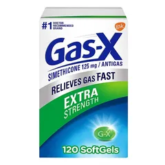 VIÊN UỐNG GIẢM ĐẦY HƠI, KHÓ TIÊU - GAS-X EXTRA STRENGTH GAS RELIEF SOFT GELS, SIMETHICONE 125 MG, 120 VIÊN