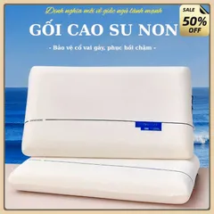 Gối cao su non cao cấp chống đau mỏi vai gáy mềm mại, thoáng khí kích thước 40x60cm