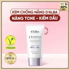 Kem chống nắng D'Alba Waterfull Essence TONE UP/ PURPLE Sun Cream SPF50+ PA++++ 50ml