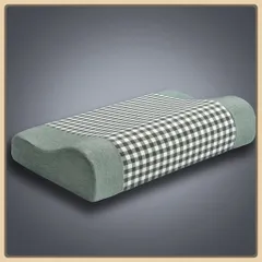 Gối cao su non kẻ người lớn kèm vỏ gối kích thước 30x50cm,gối cao su lượn