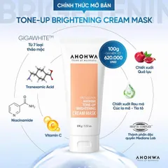 Kem ủ trắng  bật tone Ahohwa  Tone up Brightening crem mask 100g