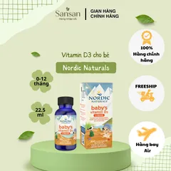 TPBVSK Vitamin D3 Nordic Naturals Baby's vitamin D3 dành cho bé sơ sinh 22,5ml - Nhập khẩu, xách tay