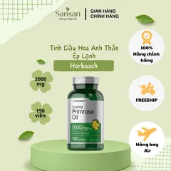 Tinh Dầu Hoa Anh Thảo Horbaach 2000mg - Viên Uống Cải Thiện Nội Tiết Tố Nữ, Giảm Đau Kinh Nguyệt Và Làm Đẹp Da 150 Viên Mỹ
