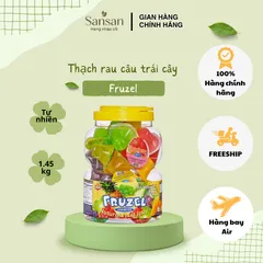 Thạch Rau Câu Fruzel 1.45kg - Thạch Gel Hương Trái Cây Tự Nhiên Ngon Miệng, Không Cholesterol, Thực Phẩm Vị Ngọt Cho Mọi Lứa Tuổi