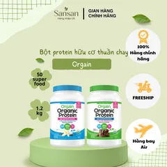 Bột Đạm Hữu Cơ Orgain Organic Protein Chocolate/Vani 1.2kg - Thực Phẩm Bổ Sung Dinh Dưỡng Chay, Giảm Cân, Tăng Cường Sức Khỏe