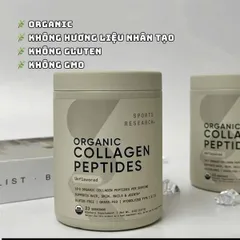 Collagen Sports Research Organic Peptides hỗ trợ da tóc móng 227g - USA