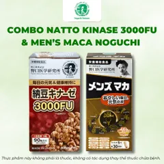 Combo Natto Kinase 3000FU & Men’s Maca Noguchi Nhật Bản – Hỗ Trợ Tăng Cường Tuần Hoàn Máu & Thể Lực Nam Giới