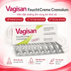 Viên Đặt Dưỡng Ẩm Vùng Kín Vagisan FeuchtCreme Cremolum 16 viên - Giảm Khô Rát Không Hormone