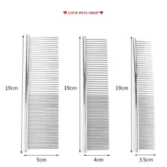 Lược chải lông chó mèo Inox