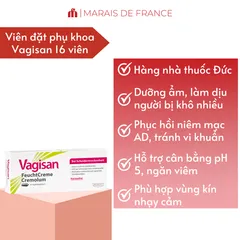 Vagisan FeuchtCreme Cremolum – Viên Đặt Dưỡng Ẩm Vùng Kín Không Hormone (16 Viên)