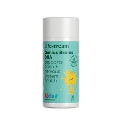 Viên uống bổ não, tăng cường trí nhớ tập trung cho trẻ em Lifestream Genius Brains DHA Kids 30 viên