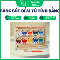 Bảng Bút đếm Từ Tính Bằng Gỗ Cho Trẻ Em, Phân Loại Màu Sắc (TH71)