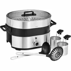Nồi Lẩu Hấp Điện 2in1 WMF Lono Hot Pot Steamer - Thiết Kế Sang Trọng, Chức Năng Nấu Lẩu và Hấp Thực Phẩm Tiện Lợi, Bảo Hành 12 Tháng