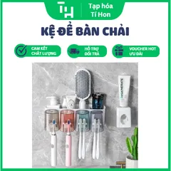 Kệ để bàn chải 4 cốc kèm nhả kem (TH128)