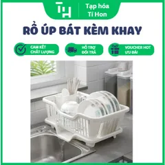Rổ úp bát kèm khay thoát nước, kệ nhựa úp chén (TH170)