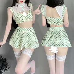 Fullset hóa trang cosplay cô học sinh sexy quyến rũ gợi cảm kèm phụ kiện và tất chấm bi