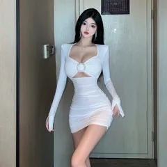 Váy body đầm cổ vuông dính đá sexy hở ngực gợi cảm quyến rũ thời trang ôm sát tôn dáng cho nữ