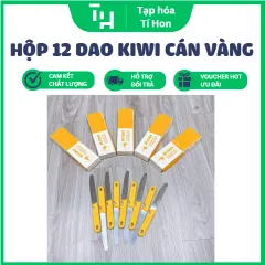 Hộp 12 dao Kiwi cán vàng đầu tròn – nhọn (TH179)