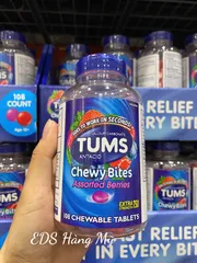 Kẹo Nhai Hương Trái Cây Tums Assorted Beries 108vien - Mỹ
