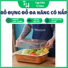 Rổ Đựng Đồ Đa Năng có nắp đậy chống bụi tách nước (Màu ngẫu nhiên) (TH189)