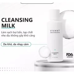 💗 Vivant Cleansing Milk Gentle Non Drying Cleanser Sữa Rửa Mặt Dưỡng Ẩm, Làm Dịu Da, Chống Oxy Hóa, Giảm Mụn
