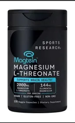 viên bổ sung Magie Sports Research Magtein 2000mg 135vien - Hỗ trợ sức khỏe não bộ, dễ hấp thu Mỹ