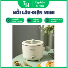 Nồi lẩu điện mini OZHU có lồng hấp cao cấp (TH252)