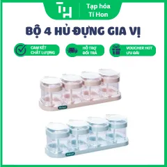 Bộ 4 Hủ Đựng Gia Vị Việt Nhật HOKORI (TH264)