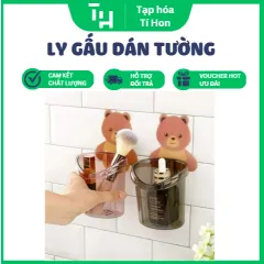 Ly gấu dán tường đựng bàn chải đánh răng (Màu ngẫu nhiên) (TH267)
