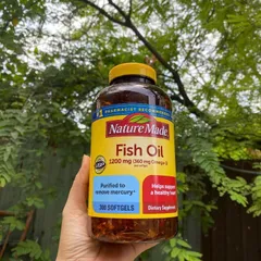Mẫu mới Dầu Cá Nature Made Fish Oil 1200mg Omega 3 Hộp 300 Viên Của Mỹ