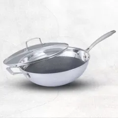 Chảo inox 5 lớp chống dính tổ ong Thụy Sĩ La gourmet Galactic 28cm lòng sâu – 370372 735188