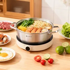 Set bếp từ đơn + nồi lẩu Lumias Korea (gồm 1 bếp+1 nồi) Made in Korea