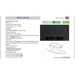 Bếp từ đôi Smaragd ISB-233 nhập khẩu Malaysia