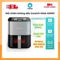 Nồi Chiên Không Dầu Gweich GMA-45M01 Dung Tích 4.5L - Chiên Hấp Đa Năng 2 Trong 1 Nấu Nướng Kiểu Mỹ