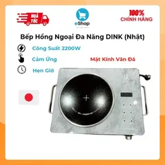 Bếp Hồng Ngoại Đa Năng TINGBAR / DINK Mặt Kính Vân Đá, Cảm Ứng, Công Suất 2200w, Hẹn Giờ (Xuất Nhật)