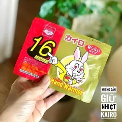 Bộ 10 Miếng Dán Giữ Nhiệt Kairo 16h - Hàng Nội Địa Nhật Bản Giúp Giữ Ấm Cơ Thể Trong Mùa Đông Lạnh