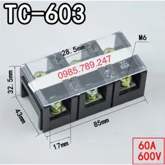 ✅ Cầu đấu điện Domino 3P 60A, 100A, 150A, 200A - 3P60A, 3P100A, 3P150A, 3P200A (Loại tốt)