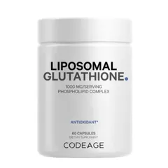 (Nhập Khâu) Viên Uống Codeage Liposomal Glutathione 1000mg - Hỗ Trợ Trắng Da, Ngăn Ngừa Oxy Hóa