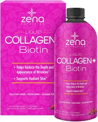 Nước uống đẹp da Liquid Collagen + Biotin Zena 900ml của Mỹ