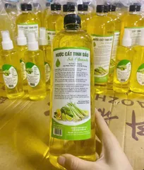 (COMBO 02 chai) Nước lau sàn, Nước cất tinh dầu sả chanh 100% organic sạch khuẩn thơm mát tự nhiên chai 1000ml