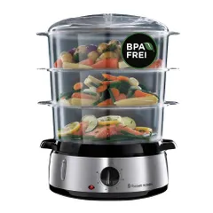 Nồi hấp 3 tầng Russell Hobbs steam oven 9.0l 19270-56 (800W)