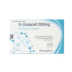 Viên ngậm trắng da trẻ hóa Pharmaform S-GLUTACELL 200MG Hộp 30 viên [Hàng nhập khẩu]