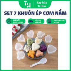 Set 7 khuôn ép cơm nắm trong suốt cho bé (TH344)