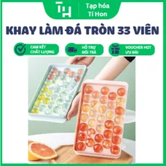 Khay làm đá tròn 33 viên nhựa dày Việt Nhật (TH357)